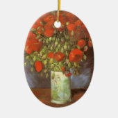 Vincent van Gogh Stilleven Vaas met rode klaprozen Keramisch Ornament (Voorkant)