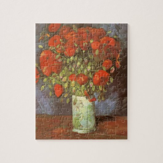Vincent van Gogh Stilleven Vaas met rode klaprozen Legpuzzel (Verticaal)