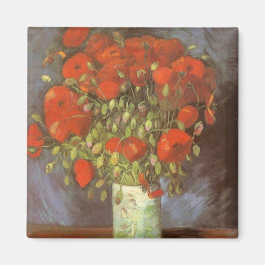 Vincent van Gogh Stilleven Vaas met rode klaprozen Magneet (Voorkant)