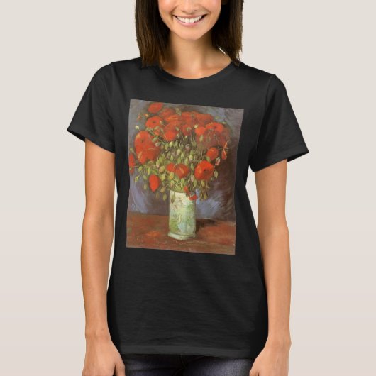 Vincent van Gogh Stilleven Vaas met rode klaprozen T-shirt (Voorkant)