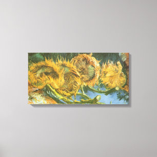 Vincent van Gogh - Stilleven: Vier afgesneden zonn Canvas Afdruk