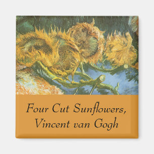 Vincent van Gogh - Stilleven: Vier afgesneden zonn Magneet