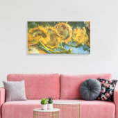 Vincent van Gogh - Stilleven: vier snijbloemen Canvas Afdruk (Insitu (Woonkamer))