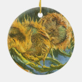 Vincent van Gogh - Stilleven: vier snijbloemen Keramisch Ornament (Achterkant)