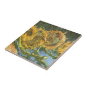 Vincent van Gogh - Stilleven: vier snijbloemen Tegeltje (Zijkant)