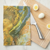 Vincent van Gogh - Stilleven: vier snijbloemen Theedoek (Quarter Fold)