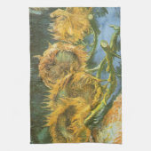 Vincent van Gogh - Stilleven: vier snijbloemen Theedoek (Verticaal)