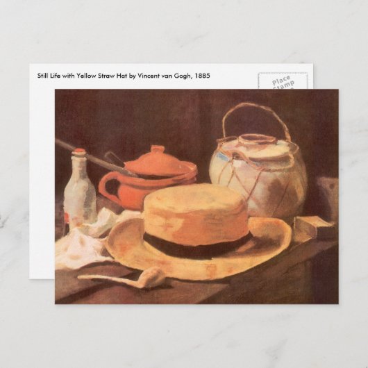 Vincent van Gogh - Stilleven w Yellow Straw Pet Briefkaart (Voorkant / Achterkant)