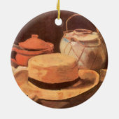 Vincent van Gogh - Stilleven w Yellow Straw Pet Keramisch Ornament (Achterkant)