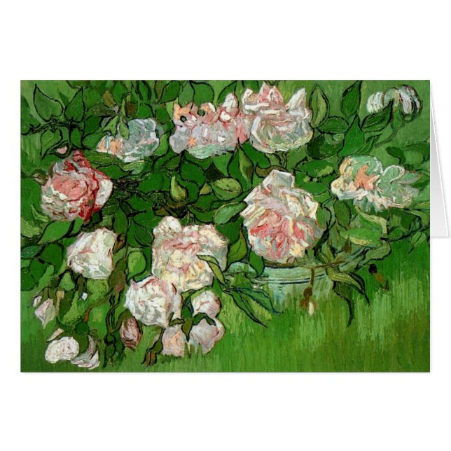 Vincent Van Gogh - stilstaande levensroze roses Fi (Voorkant Horizontaal)