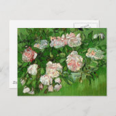 Vincent Van Gogh - stilstaande levensroze roses Fi Briefkaart (Voorkant / Achterkant)