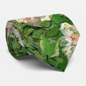 Vincent Van Gogh - stilstaande levensroze roses Fi Stropdas (Opgerold)