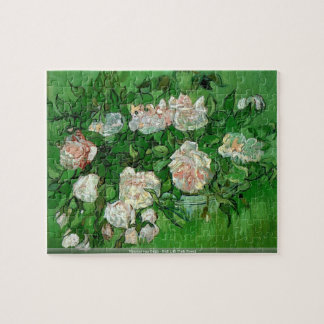 Vincent van Gogh - stilstaande roze rozen Puzzle Legpuzzel