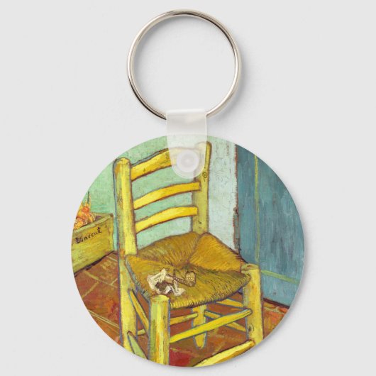 Vincent Van Gogh Stoel met Pijp Sleutelhanger (Voorkant)