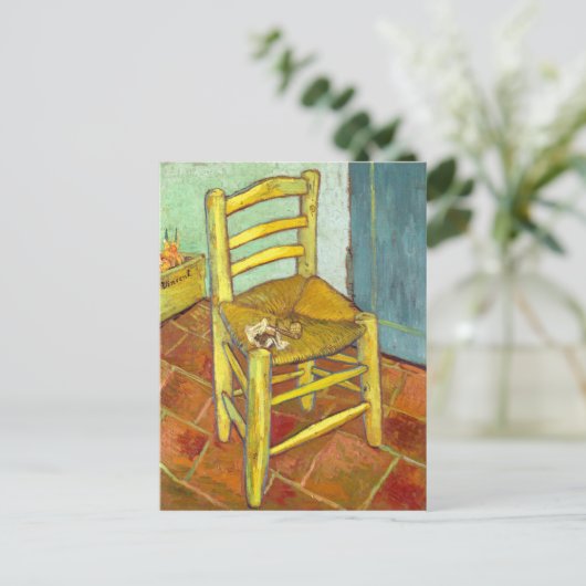Vincent Van Gogh-stoel met pijpleiding Briefkaart (Staand voorkant)