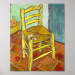 Vincent Van Gogh-stoel met pijpleiding Poster<br><div class="desc">Vincent Van Gogh-stoel met Poster Pipe</div>