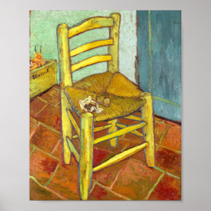 Vincent Van Gogh-stoel met pijpleiding Poster