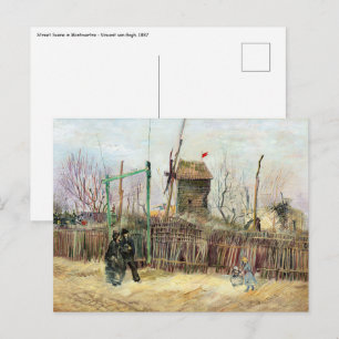 Vincent van Gogh - Straatbeeld in Montmartre Briefkaart