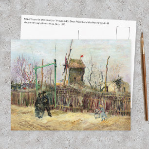 Vincent van Gogh - Straatbeeld in Montmartre Briefkaart