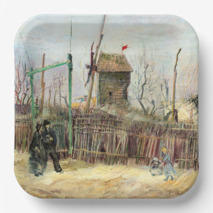 Vincent van Gogh - Straatbeeld in Montmartre Papieren Bordje