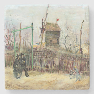 Vincent van Gogh - Straatbeeld in Montmartre Stenen Onderzetter
