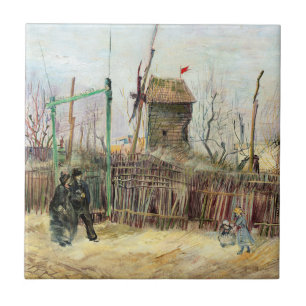 Vincent van Gogh - Straatbeeld in Montmartre Tegeltje