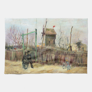 Vincent van Gogh - Straatbeeld in Montmartre Theedoek