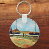 Vincent Van Gogh - Strand bij Scheveningen Kunstwe Sleutelhanger (Voorkant)