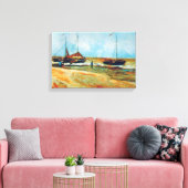 Vincent Van Gogh - Strand te Scheveningen Kunstwer Canvas Afdruk (Insitu (Woonkamer))