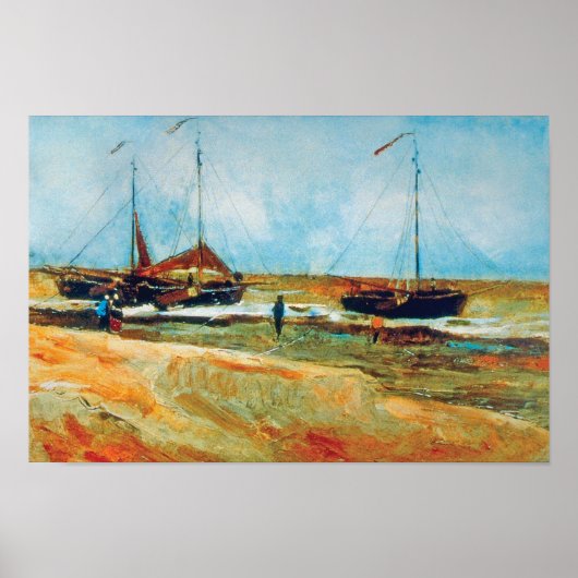 Vincent Van Gogh - Strand te Scheveningen Kunstwer Poster (Voorkant)