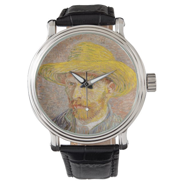 Vincent Van Gogh Straw Pet portretschilderij Horloge (Voorkant)