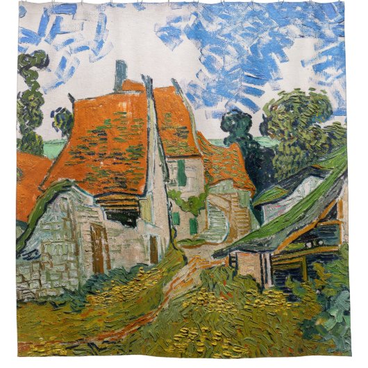 Vincent van Gogh - Street in Auvers-sur-Oise Douchegordijn (Voorkant)