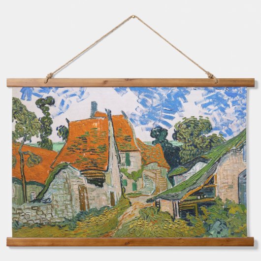Vincent van Gogh - Street in Auvers-sur-Oise Hangend Wandkleed (Voorkant)