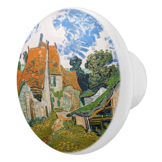 Vincent van Gogh - Street in Auvers-sur-Oise Keramische Knop (Rechts)