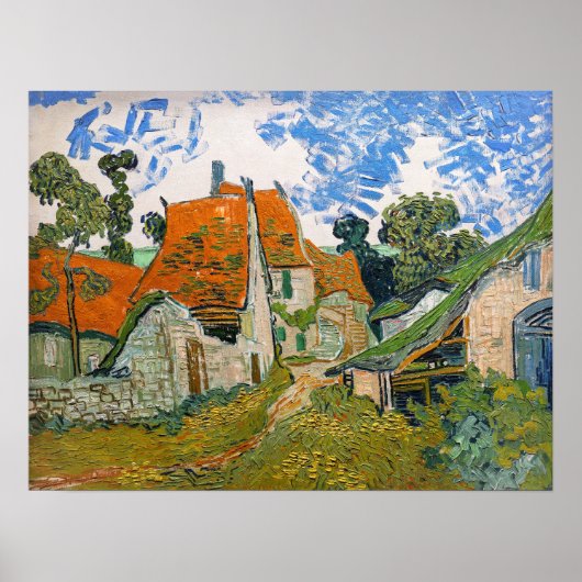 Vincent van Gogh - Street in Auvers-sur-Oise Poster (Voorkant)