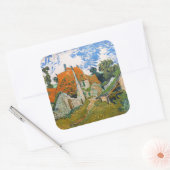 Vincent van Gogh - Street in Auvers-sur-Oise Vierkante Sticker (Envelop)