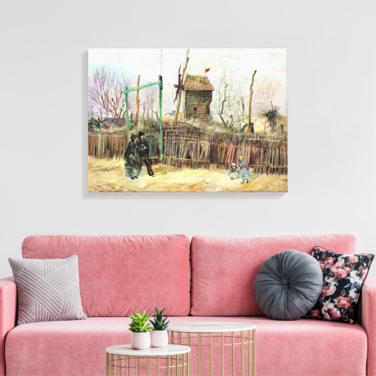 Vincent van Gogh - Street Scene in Montmartre Canvas Afdruk (Insitu (Woonkamer))