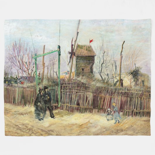 Vincent van Gogh - Street Scene in Montmartre Fleece Deken (Voorkant (Horizontaal))