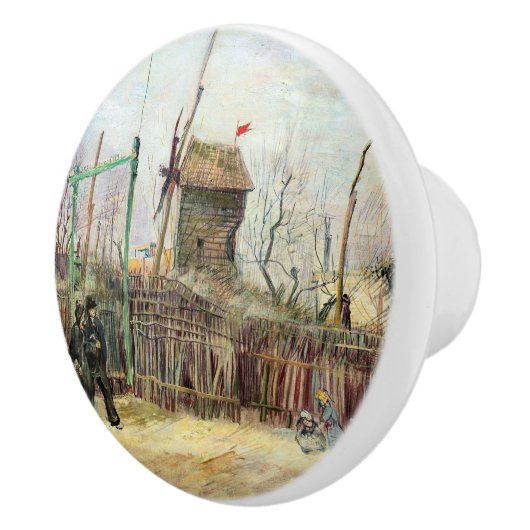 Vincent van Gogh - Street Scene in Montmartre Keramische Knop (Rechts)