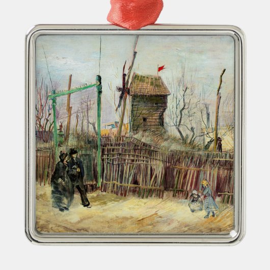 Vincent van Gogh - Street Scene in Montmartre Metalen Ornament (Voorkant)