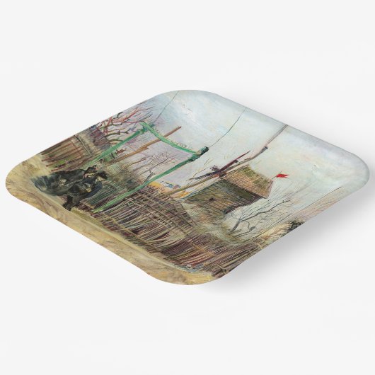 Vincent van Gogh - Street Scene in Montmartre Papieren Bordje (Gebogen)