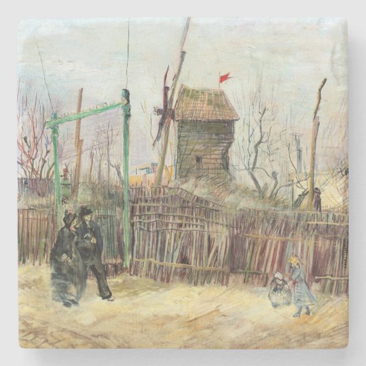 Vincent van Gogh - Street Scene in Montmartre Stenen Onderzetter (Voorkant)