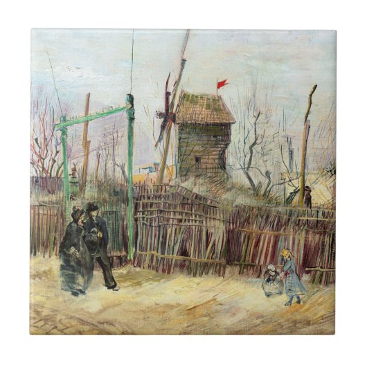 Vincent van Gogh - Street Scene in Montmartre Tegeltje (Voorkant)
