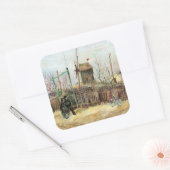 Vincent van Gogh - Street Scene in Montmartre Vierkante Sticker (Envelop)