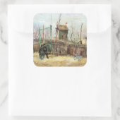Vincent van Gogh - Street Scene in Montmartre Vierkante Sticker (Tas)