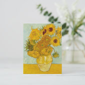 Vincent Van Gogh Sunflower Art Briefkaart (Staand voorkant)