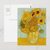 Vincent Van Gogh Sunflower Art Briefkaart (Voorkant / Achterkant)