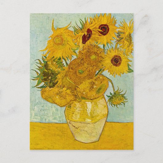 Vincent Van Gogh Sunflower Art Briefkaart (Voorkant)