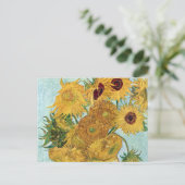 Vincent Van Gogh Sunflower Briefkaart (Staand voorkant)