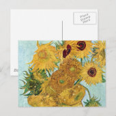 Vincent Van Gogh Sunflower Briefkaart (Voorkant / Achterkant)